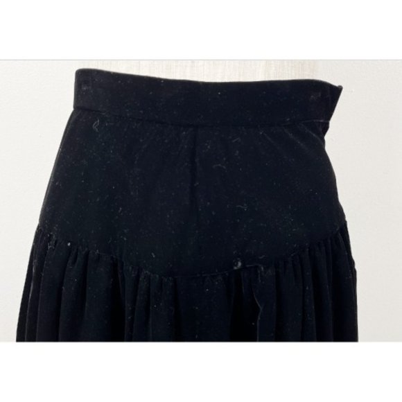 OSCAR DE LA RENTA CRUSHED VELVET MIDI SKIRT - Picture 2 of 6